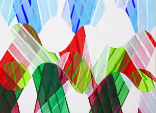 o.T., 2018, Acryl auf Papier, 78,2 x 109,3 cm
