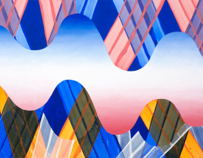 o.T., 2019, Acryl auf Papier, 84,6 x 109,1 cm