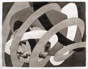 o.T., 1997, Tusche auf Papier, ca. 17,5 x 22,5 cm

