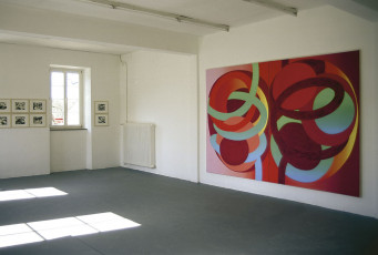 o.T., 1998, Acryl auf Leinwand, 210 x 310 cm;   
Galerie der Stadt Backnang, 1999
		