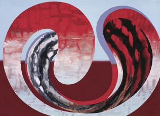 o.T., 2001, Acryl auf Papier, 57 x 80 cm