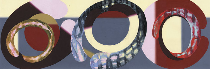 untitled, 2003, acrylic on paper, 26 x 80 cm
