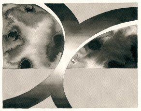 o.T., 2010, Tusche auf Papier, ca. 17,5 x 22,5 cm
