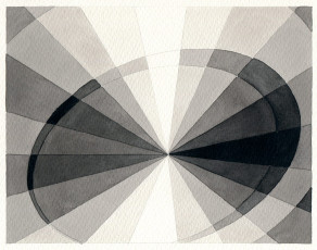 o.T., 2012, Tusche auf Papier, ca. 17,5 x 22,5 cm  