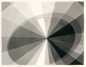 o.T., 2012, Tusche auf Papier, ca. 17,5 x 22,5 cm

