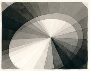 o.T., 2012, Tusche auf Papier, ca. 17,5 x 22,5 cm
