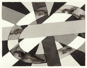 o.T., 2021, Tusche auf Papier, ca. 17,5 x 22,5 cm