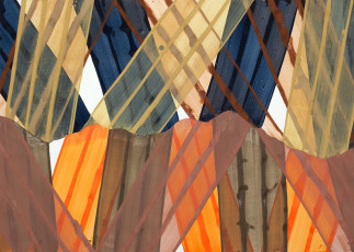 „Baigali (Natur)“, 2020, Erden, Binder, Acryl auf Papier, 74,5 x 104 cm