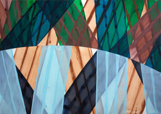 "Baigali (Natur)", Erden, Binder, Acryl auf Papier, 74,3 x 104 cm