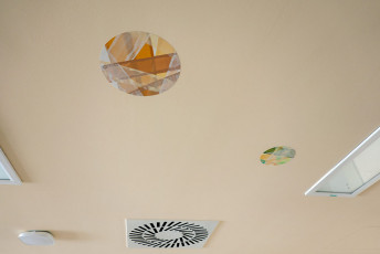 Untitled, ceiling design in the 1L intensive care unit, acrylic on paper, Robert-Bosch-Hospital, Stuttgart, 2022 