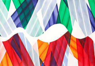 o.T., 2018, Acryl auf Papier, 72,6 x 103,8 cm
