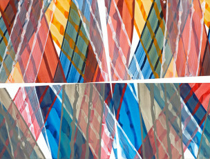 o.T., 2021, Acryl auf Papier, 80,5 x 106,7 cm